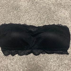 Spanx Undie-tectable Better Bandeau Bra Lace Lined in Black Size Small